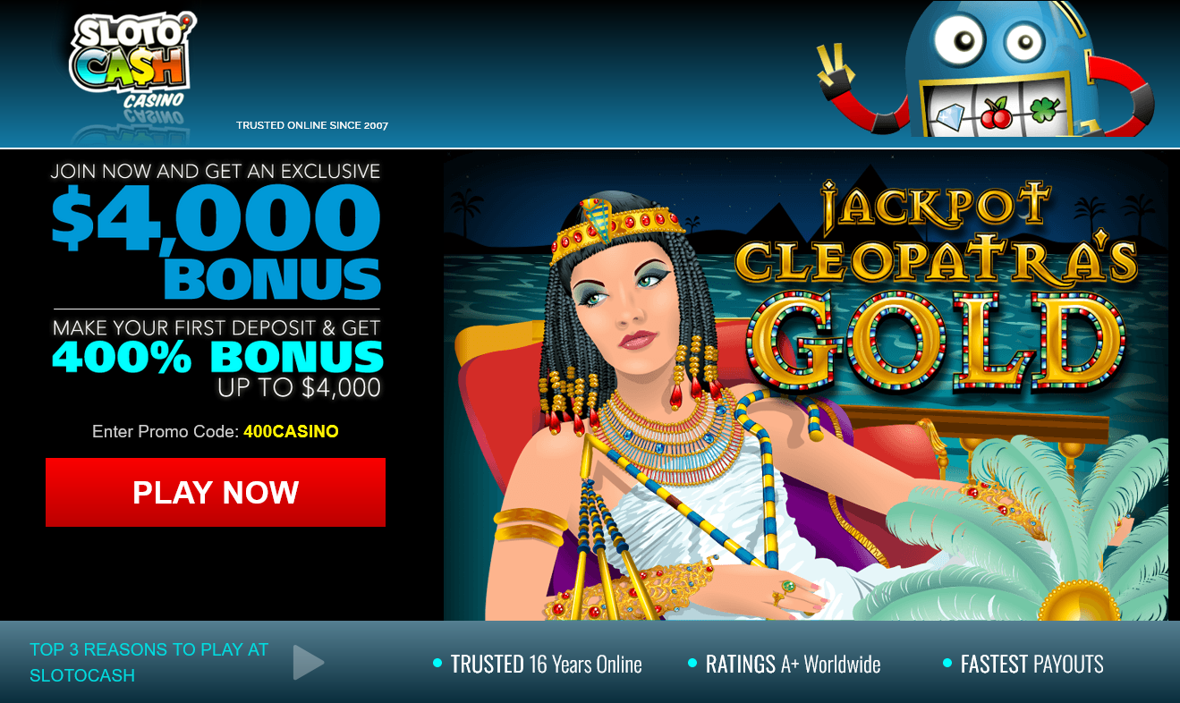 Slotocash Jackpot Cleopatras Gold