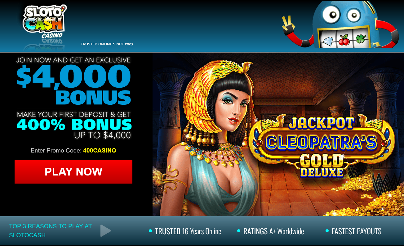 Slotocash Jackpot
                                Cleopatras Gold Deluxe