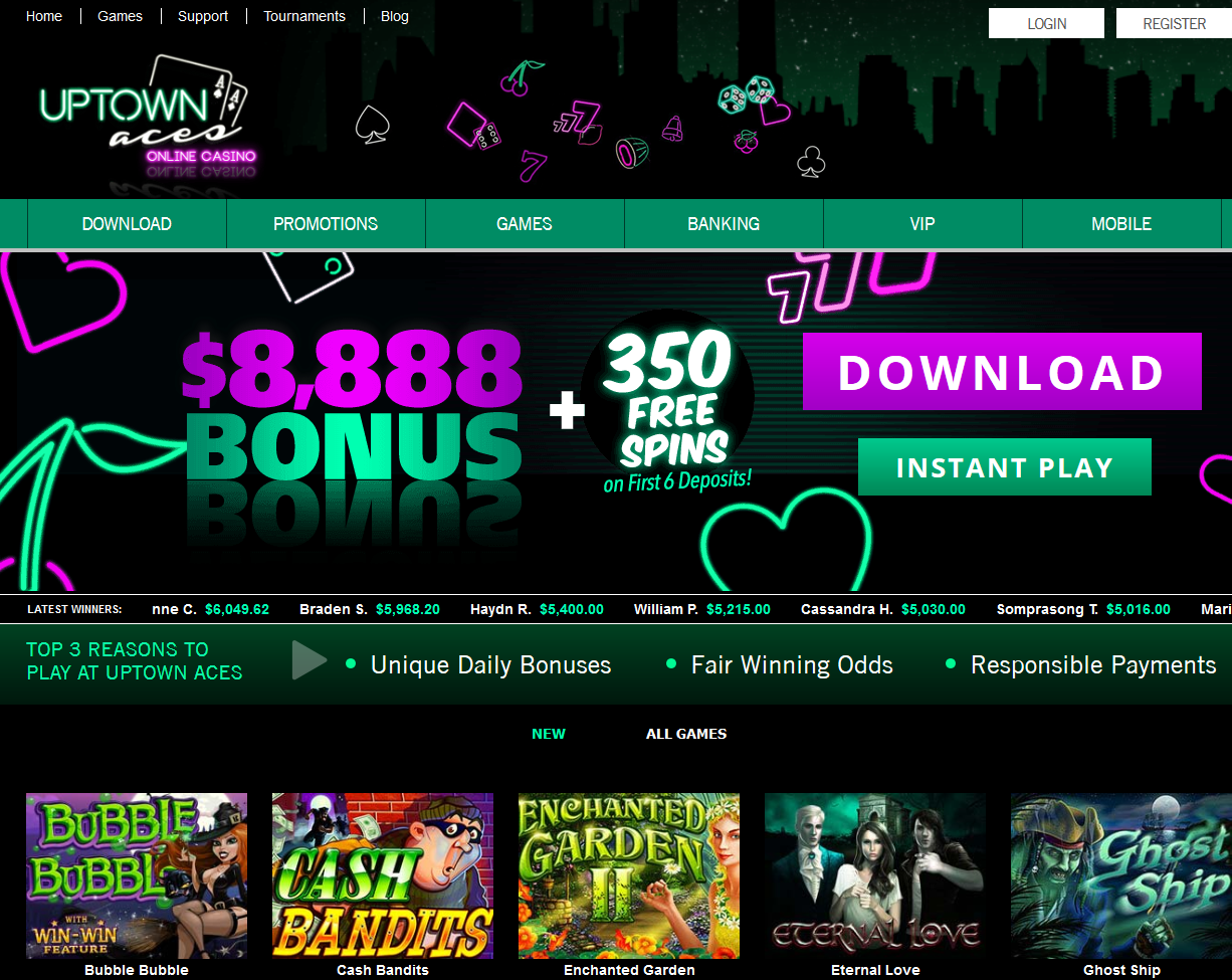 Home - Latest Online Casino
                                        Games and Slots at Uptown Aces