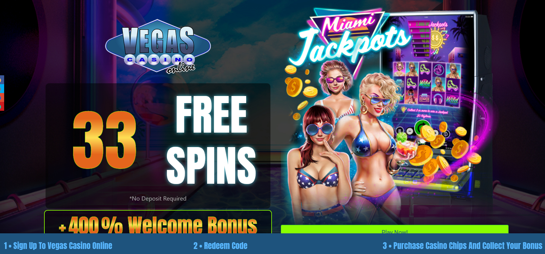 300% WELCOME BONUS + 33 FREE SPINS