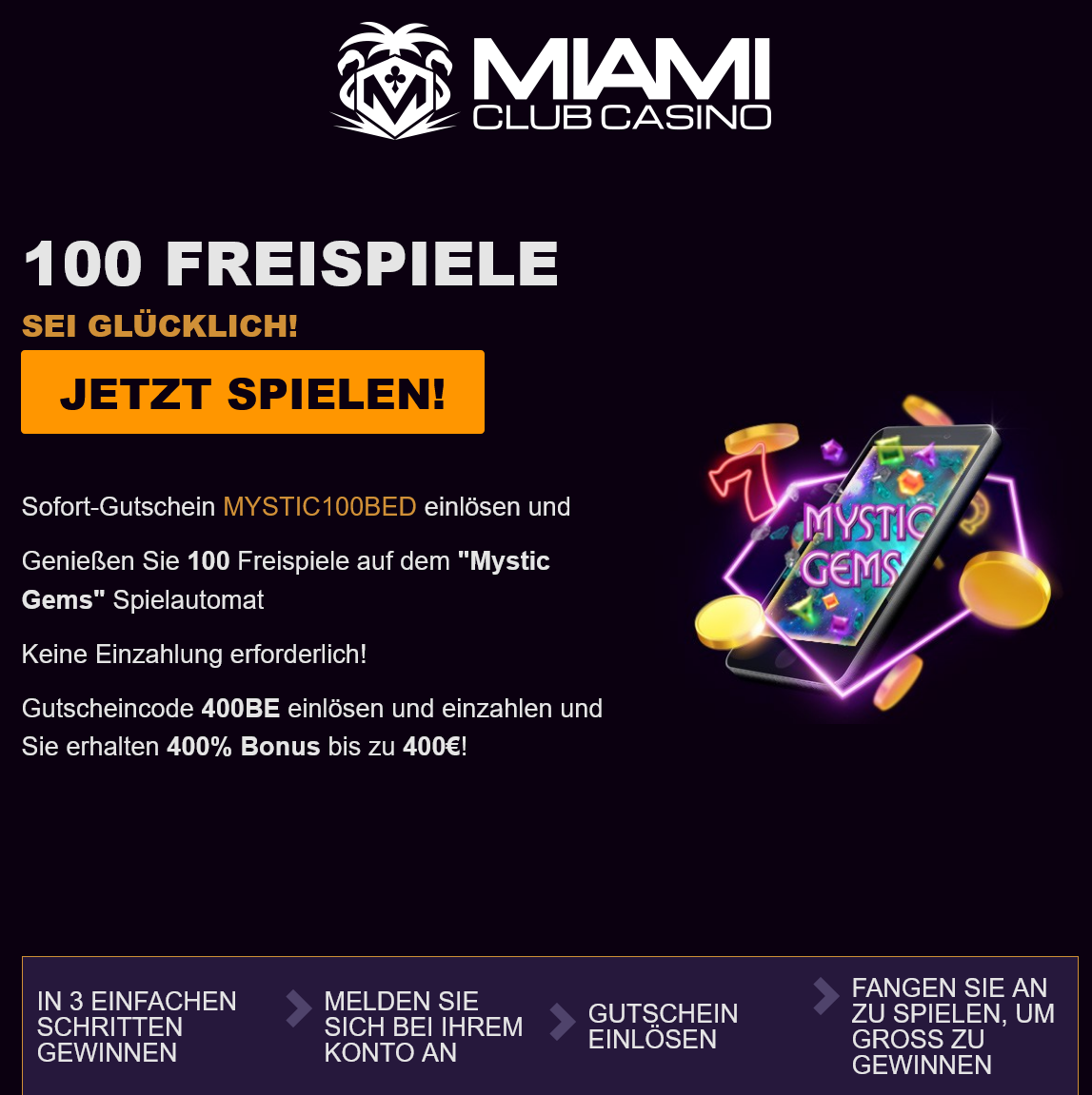 400% Bonus
bis zu 400€ 400% Bonus bis zu 400€