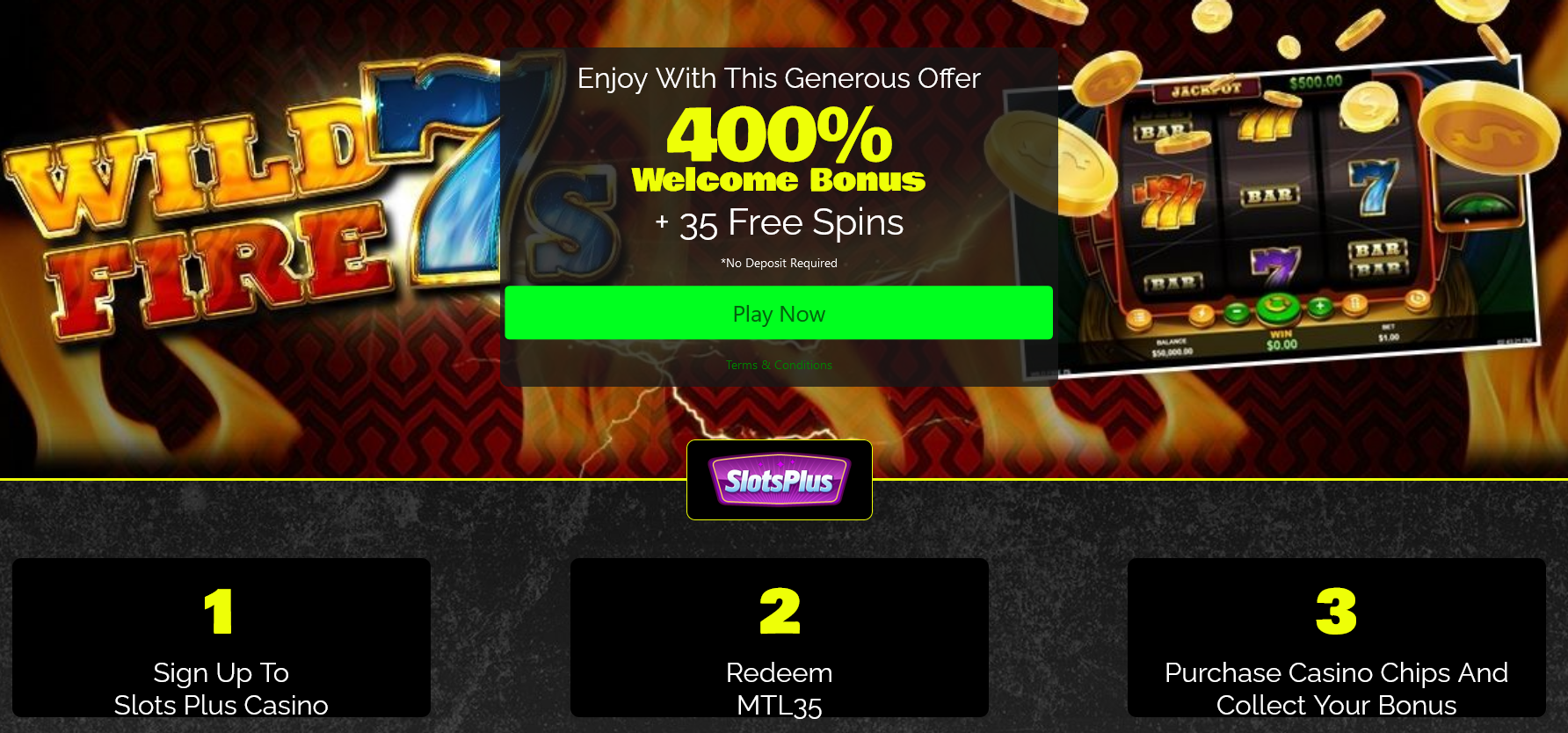 400% WELCOME
                                BONUS | + 35 FREE SPINS