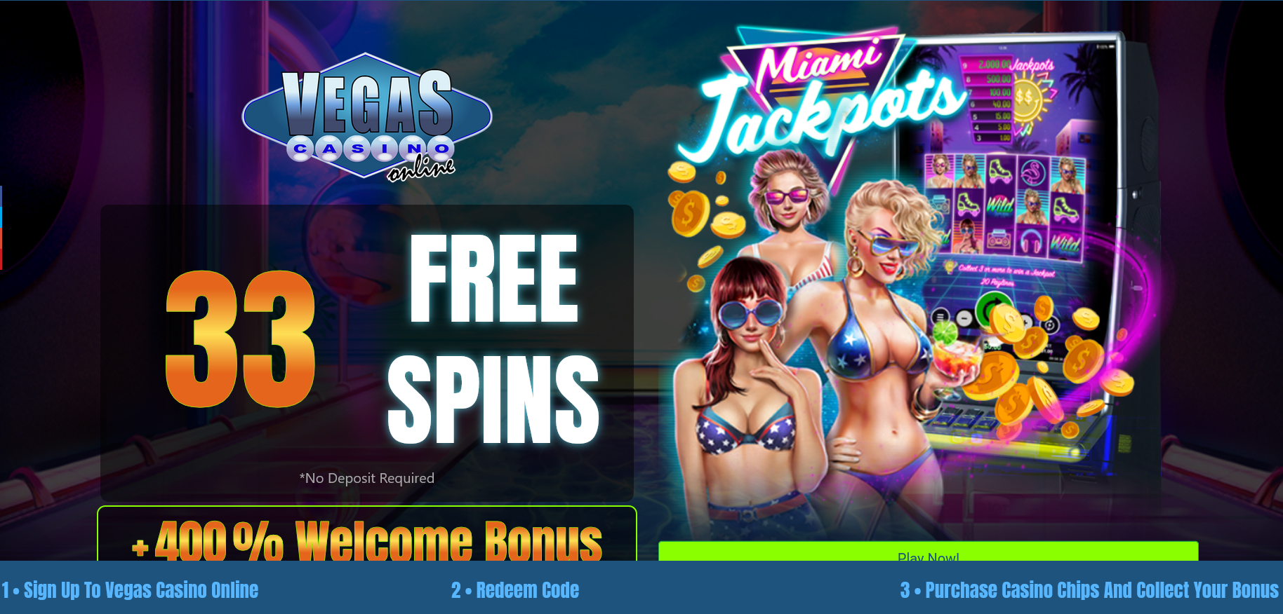 300%
                                WELCOME BONUS + 33 FREE SPINS